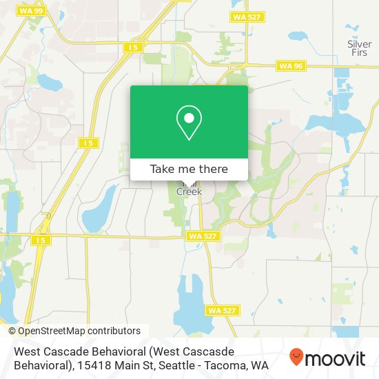 Mapa de West Cascade Behavioral (West Cascasde Behavioral), 15418 Main St