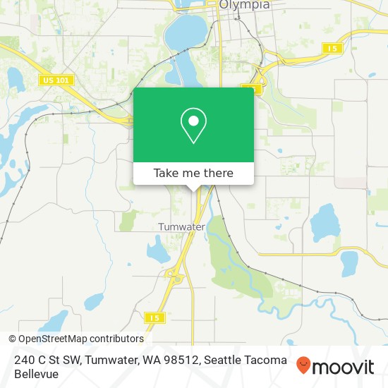 Mapa de 240 C St SW, Tumwater, WA 98512