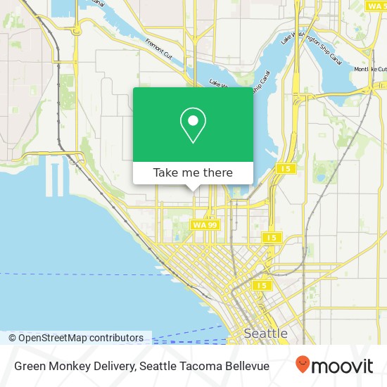 Green Monkey Delivery map