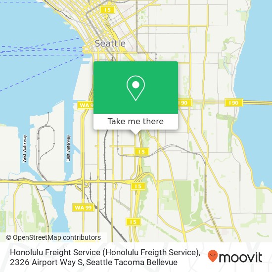 Mapa de Honolulu Freight Service (Honolulu Freigth Service), 2326 Airport Way S