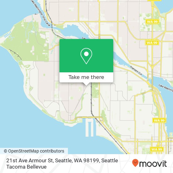 Mapa de 21st Ave Armour St, Seattle, WA 98199
