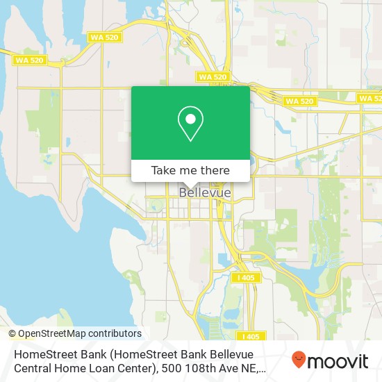 HomeStreet Bank (HomeStreet Bank Bellevue Central Home Loan Center), 500 108th Ave NE map