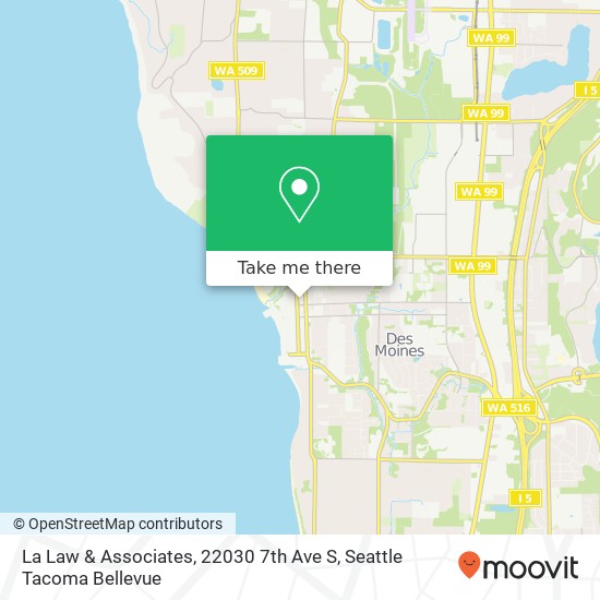 Mapa de La Law & Associates, 22030 7th Ave S