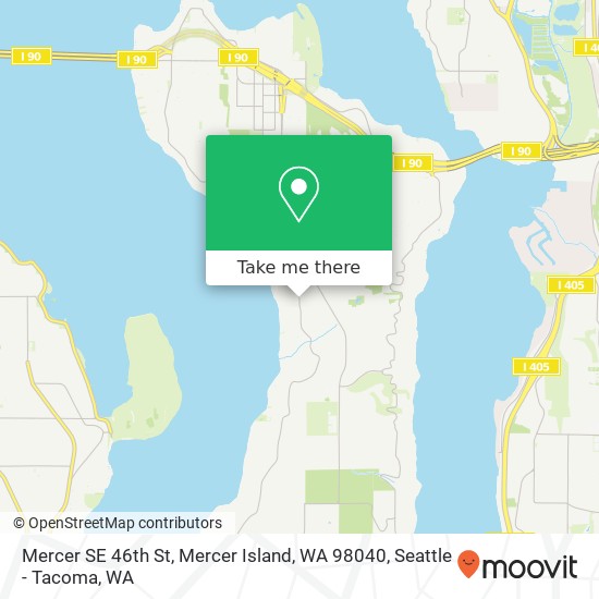 Mapa de Mercer SE 46th St, Mercer Island, WA 98040