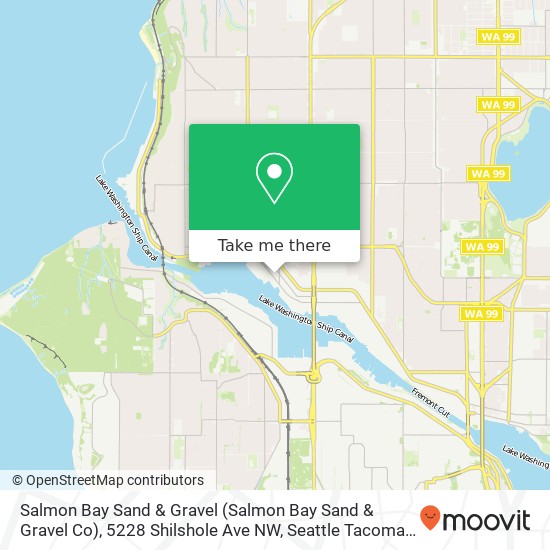 Salmon Bay Sand & Gravel (Salmon Bay Sand & Gravel Co), 5228 Shilshole Ave NW map