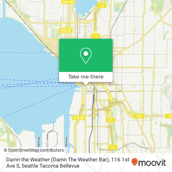 Mapa de Damn the Weather (Damn The Weather Bar), 116 1st Ave S