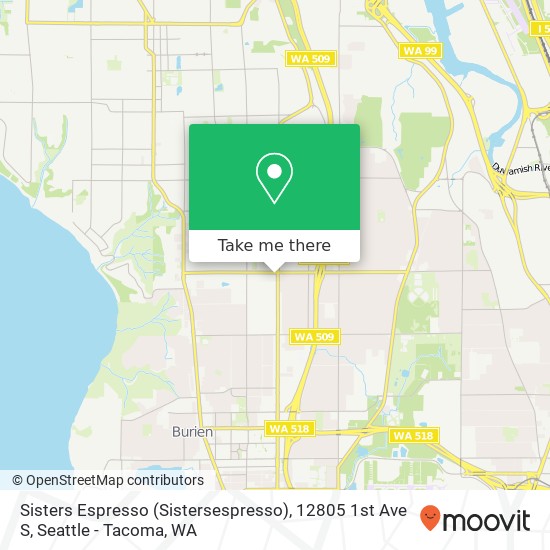 Mapa de Sisters Espresso (Sistersespresso), 12805 1st Ave S