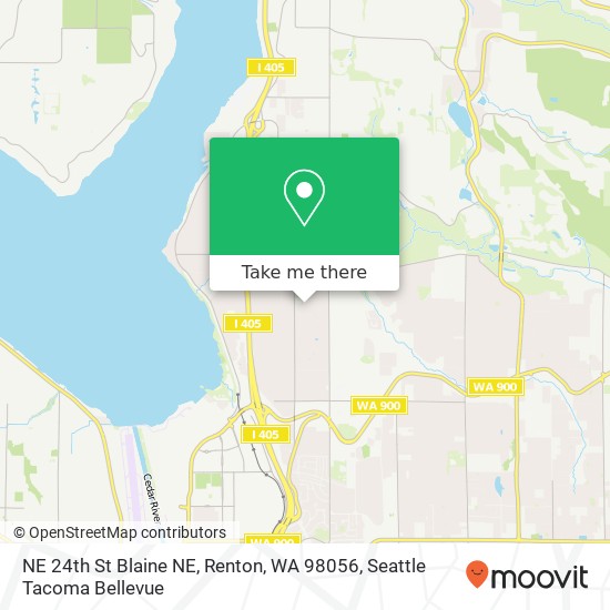 Mapa de NE 24th St Blaine NE, Renton, WA 98056