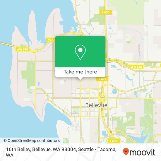 Mapa de 16th Bellev, Bellevue, WA 98004