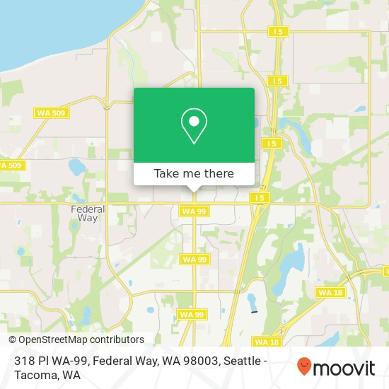 318 Pl WA-99, Federal Way, WA 98003 map