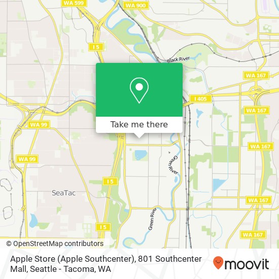Mapa de Apple Store (Apple Southcenter), 801 Southcenter Mall