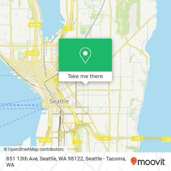 Mapa de 851 13th Ave, Seattle, WA 98122