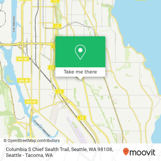 Columbia S Chief Sealth Trail, Seattle, WA 98108 map
