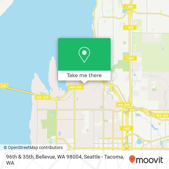 Mapa de 96th & 35th, Bellevue, WA 98004