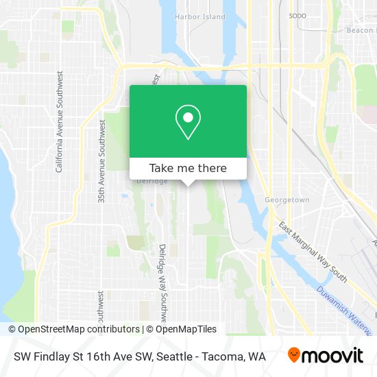 SW Findlay St 16th Ave SW map