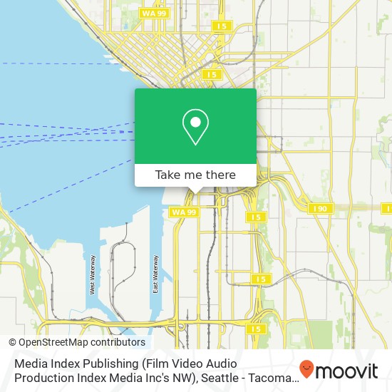 Mapa de Media Index Publishing (Film Video Audio Production Index Media Inc's NW)