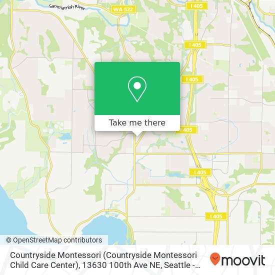 Mapa de Countryside Montessori (Countryside Montessori Child Care Center), 13630 100th Ave NE