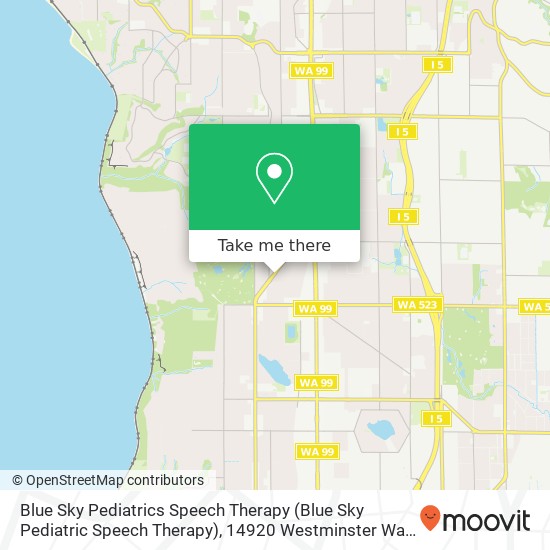 Mapa de Blue Sky Pediatrics Speech Therapy (Blue Sky Pediatric Speech Therapy), 14920 Westminster Way N