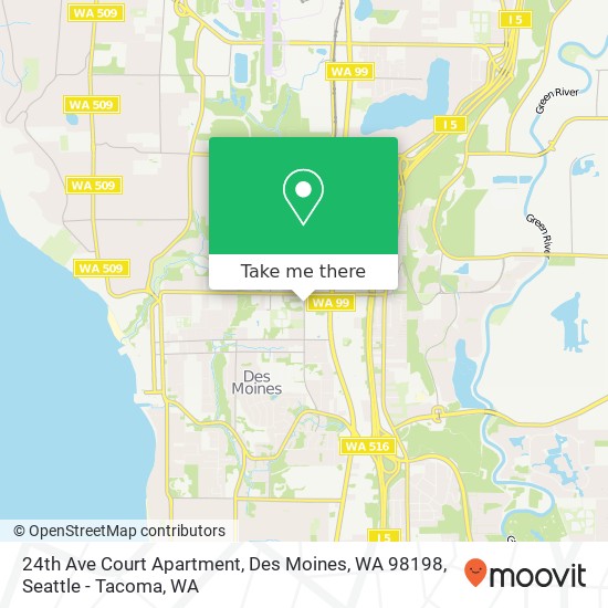 Mapa de 24th Ave Court Apartment, Des Moines, WA 98198