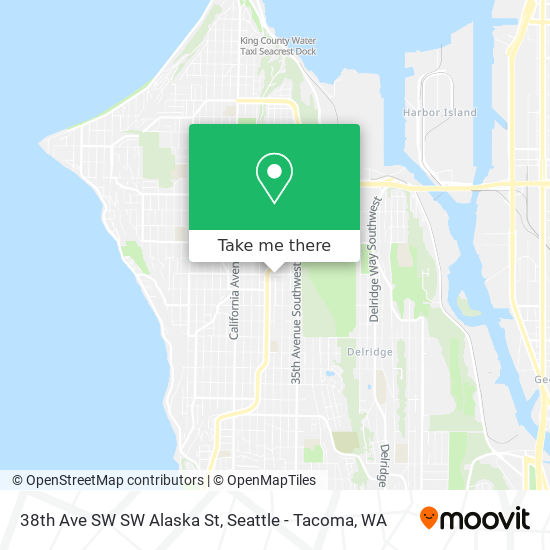 Mapa de 38th Ave SW SW Alaska St