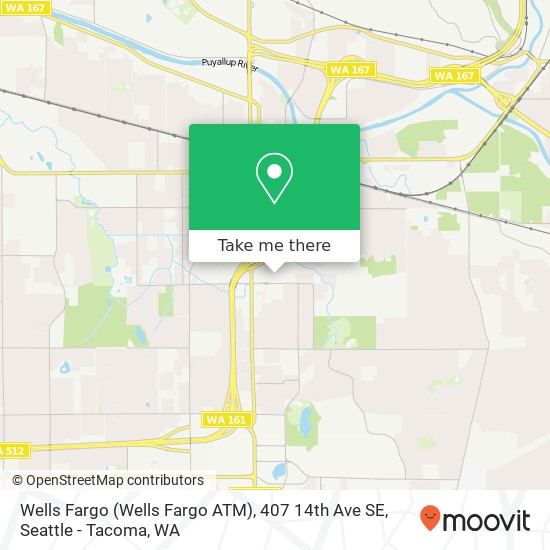 Mapa de Wells Fargo (Wells Fargo ATM), 407 14th Ave SE