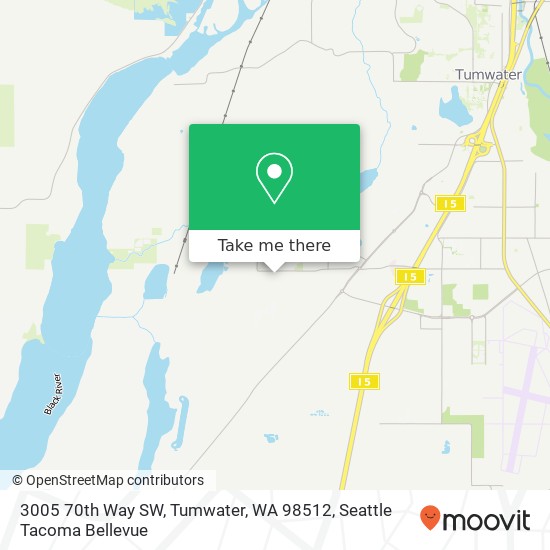 Mapa de 3005 70th Way SW, Tumwater, WA 98512