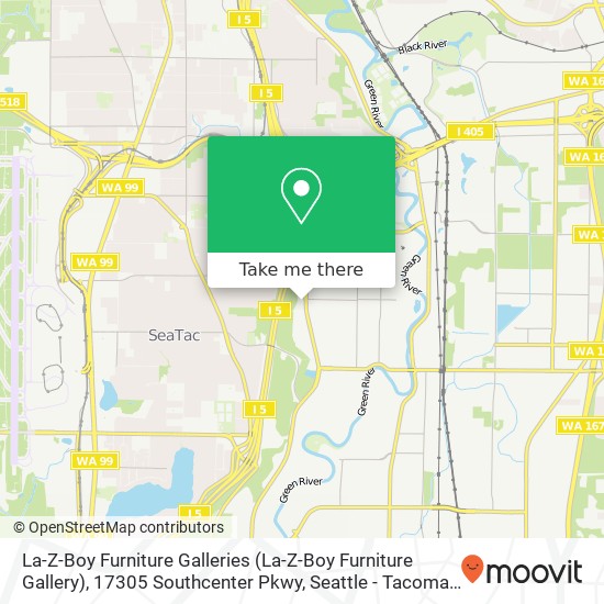 La-Z-Boy Furniture Galleries (La-Z-Boy Furniture Gallery), 17305 Southcenter Pkwy map