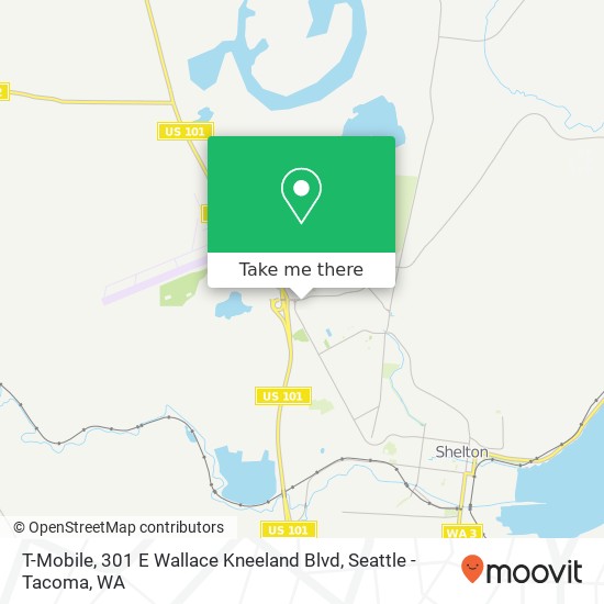 Mapa de T-Mobile, 301 E Wallace Kneeland Blvd