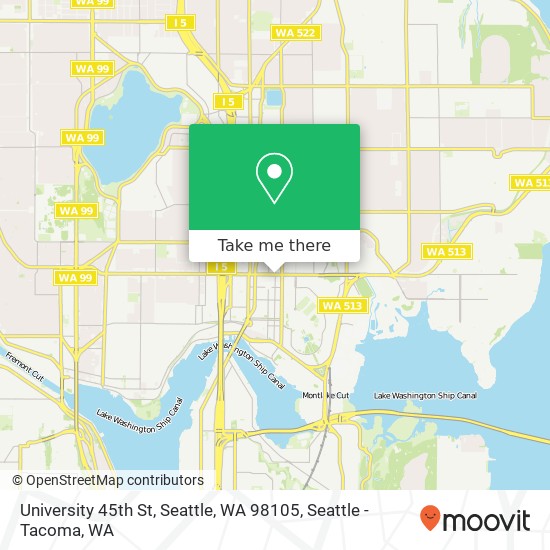 University 45th St, Seattle, WA 98105 map