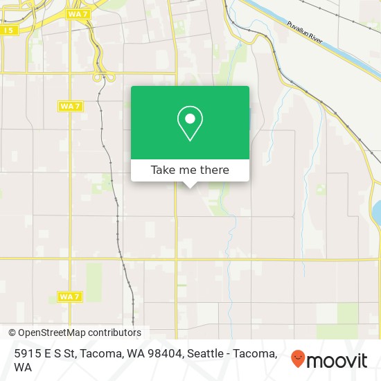 Mapa de 5915 E S St, Tacoma, WA 98404