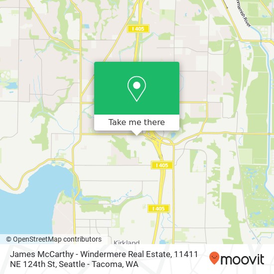 James McCarthy - Windermere Real Estate, 11411 NE 124th St map