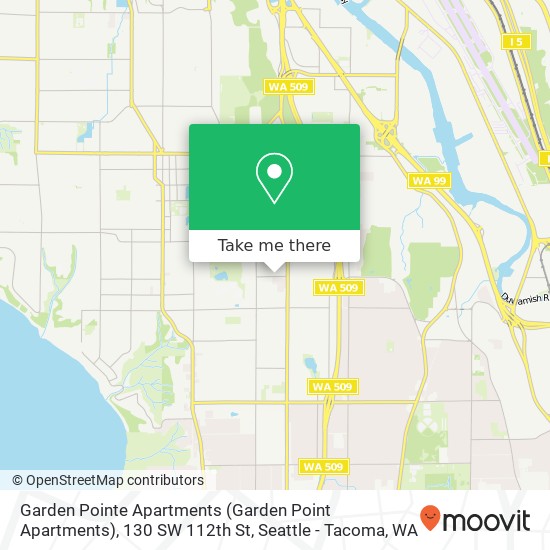 Mapa de Garden Pointe Apartments (Garden Point Apartments), 130 SW 112th St