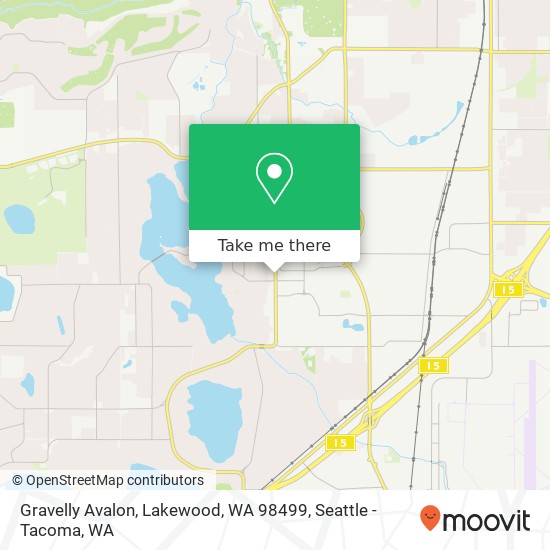 Mapa de Gravelly Avalon, Lakewood, WA 98499