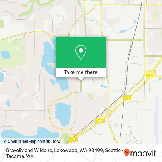 Mapa de Gravelly and Wildaire, Lakewood, WA 98499