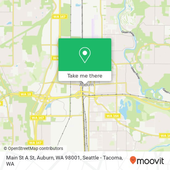 Mapa de Main St A St, Auburn, WA 98001