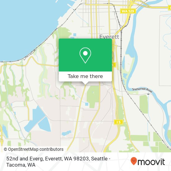 52nd and Everg, Everett, WA 98203 map