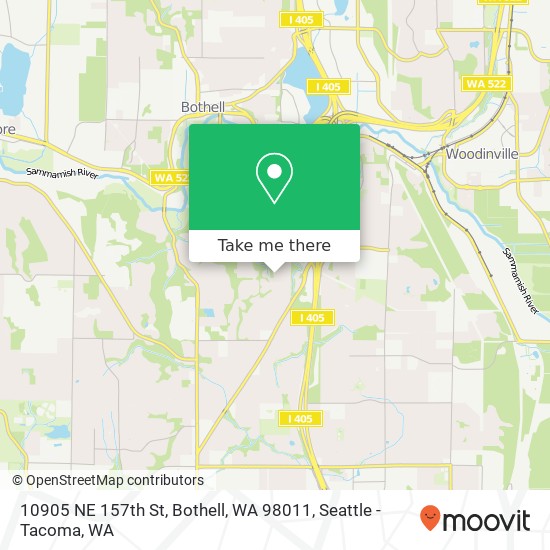 10905 NE 157th St, Bothell, WA 98011 map