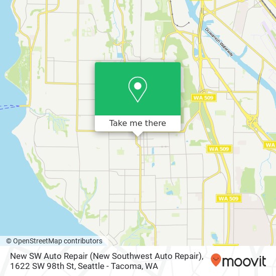 Mapa de New SW Auto Repair (New Southwest Auto Repair), 1622 SW 98th St