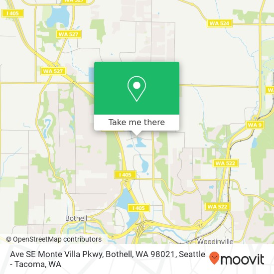 Ave SE Monte Villa Pkwy, Bothell, WA 98021 map