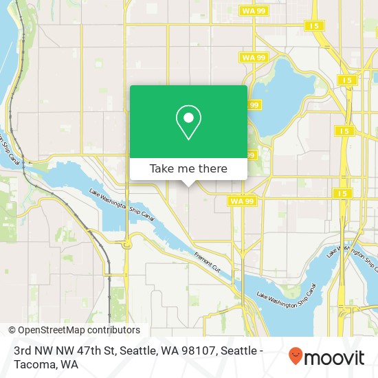 3rd NW NW 47th St, Seattle, WA 98107 map