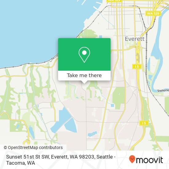 Mapa de Sunset 51st St SW, Everett, WA 98203