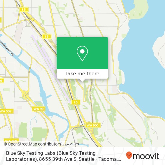 Blue Sky Testing Labs (Blue Sky Testing Laboratories), 8655 39th Ave S map