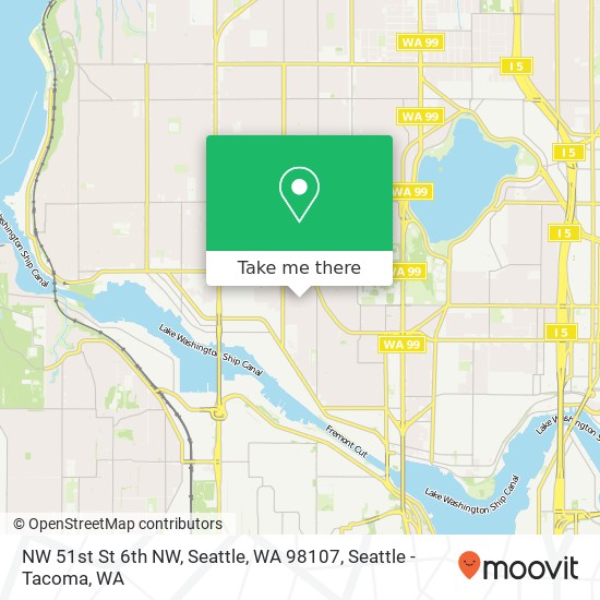 NW 51st St 6th NW, Seattle, WA 98107 map