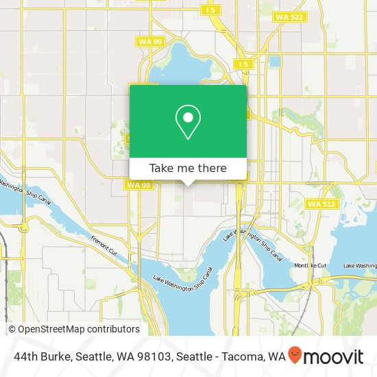 Mapa de 44th Burke, Seattle, WA 98103