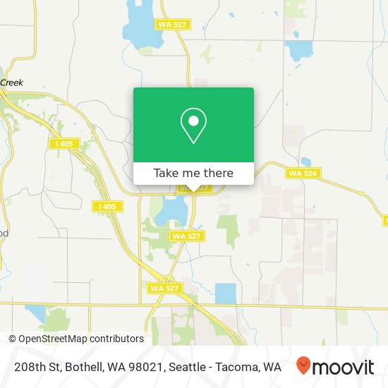 Mapa de 208th St, Bothell, WA 98021