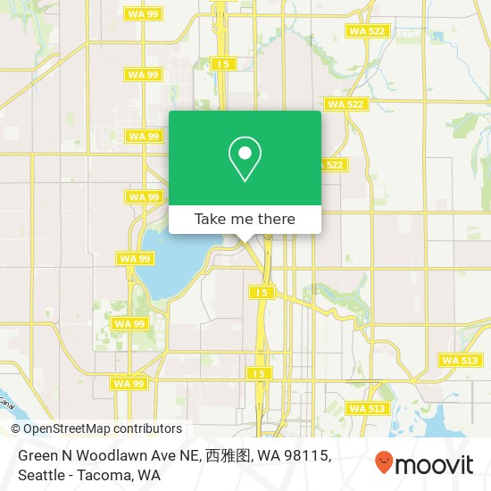 Mapa de Green N Woodlawn Ave NE, 西雅图, WA 98115