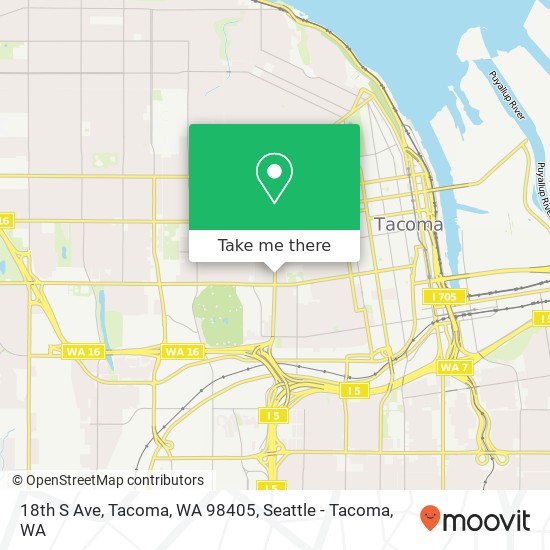 Mapa de 18th S Ave, Tacoma, WA 98405