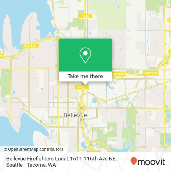 Mapa de Bellevue Firefighters Local, 1611 116th Ave NE