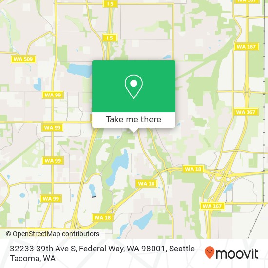 32233 39th Ave S, Federal Way, WA 98001 map