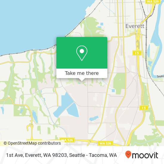 1st Ave, Everett, WA 98203 map